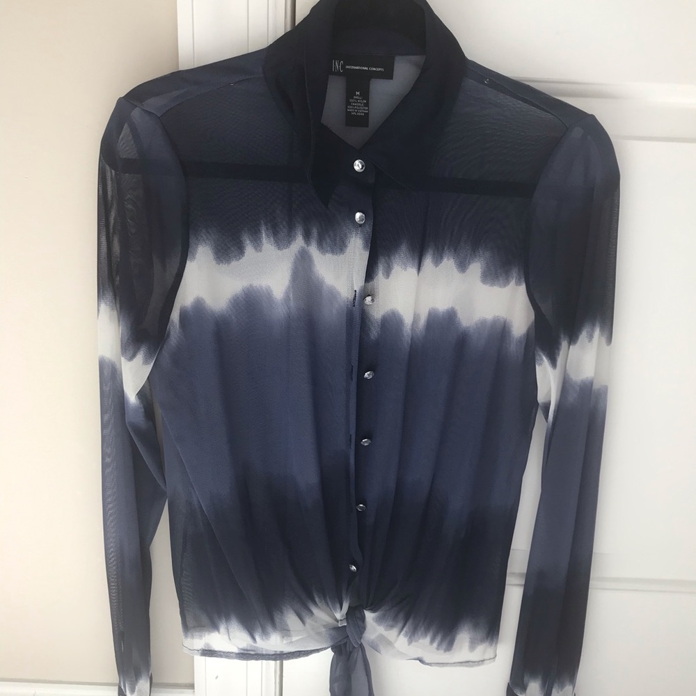 Tie dye inspired long sleeve top